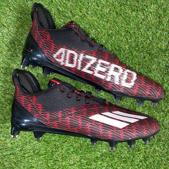 Size 12 Men Adidas Adizero Scorch Louisville PE Football Cleats Black Red GY5648 main image 8